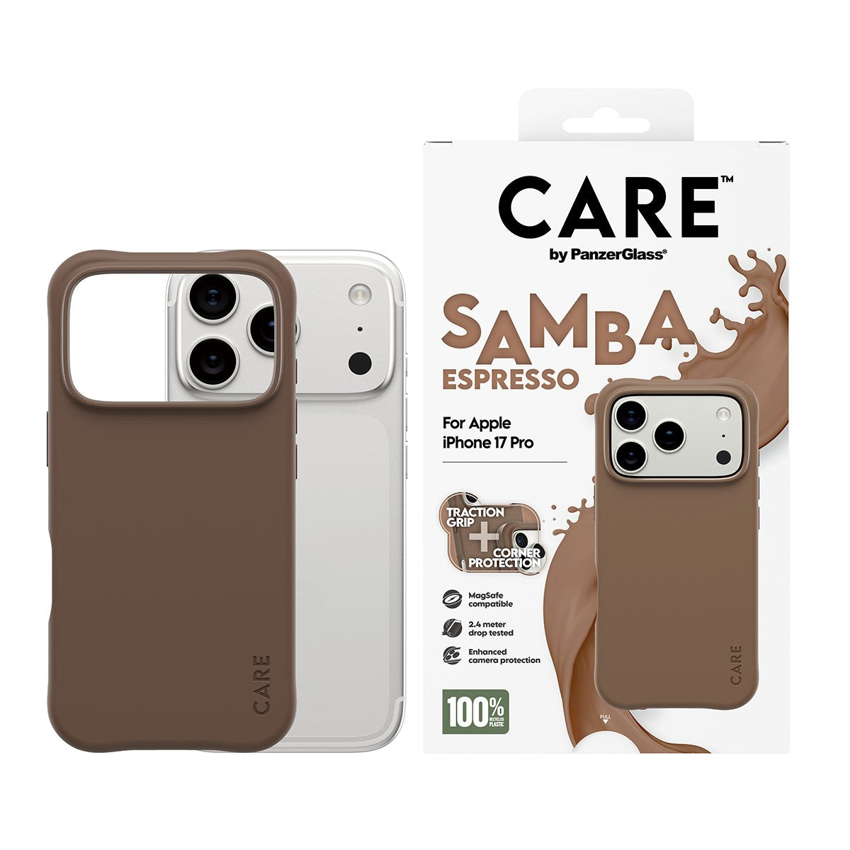 CARE™ by PanzerGlass® Samba Case Espresso w. MagSafe iPhone 17 Pro